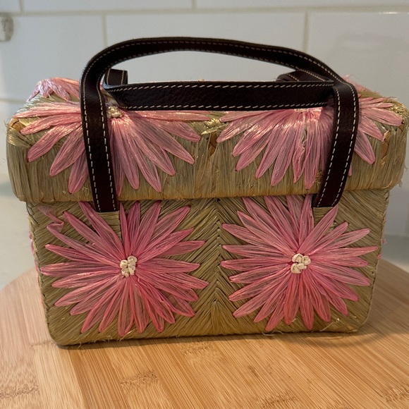 Kate Spade rare vintage Pink and Tan Woven Mini Bag - Picture 5 of 12